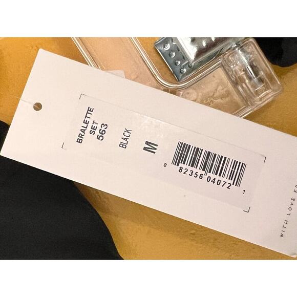 NWT Rya Collection Magnolia Bralette Set Short Pajamas Stretch Black Women's M - Picture 5 of 12